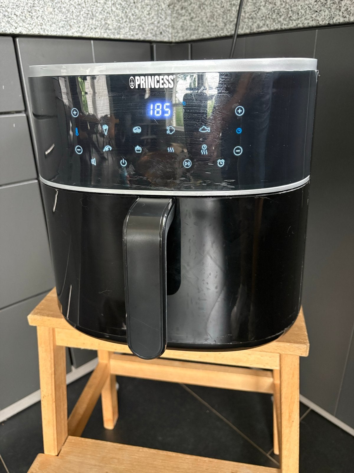 Princess Digitale Airfryer 8L - Zwart, Ophalen, Gebruikt, Airfryer, 1500 gram of meer