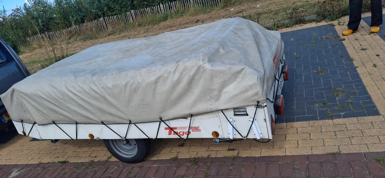 Tago Vouwwagen - Ideaal voor avontuurlijke kampeerders, Caravans en Kamperen, Vouwwagens, Ophalen, Groen, Tot en met 4, Aanwezig
