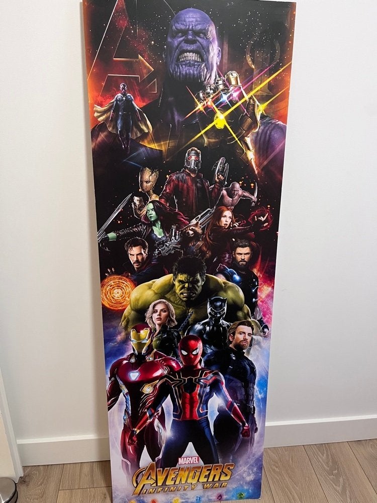 Marvel Avengers: Infinity War wanddecoratie / houten poster, Verzamelen, Ophalen, Zo goed als nieuw, Deurposter of groter, Film en Tv