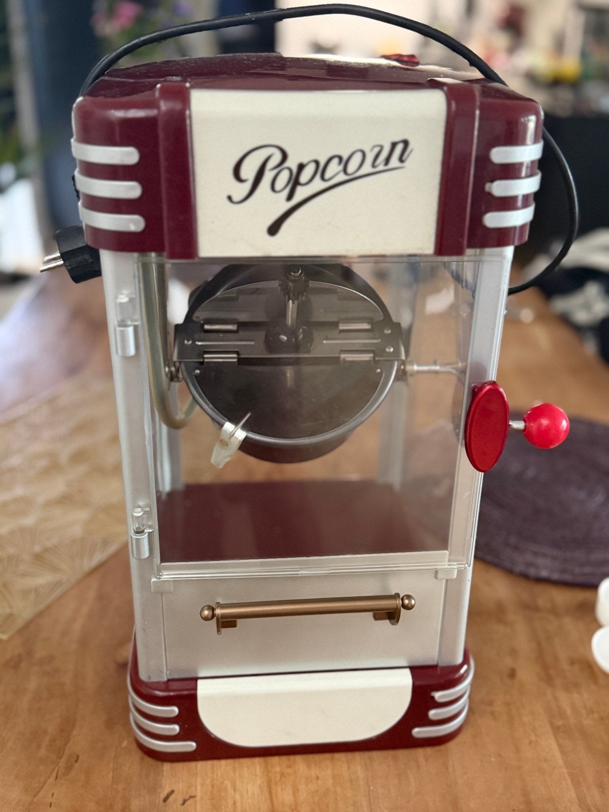 Retro Popcornmachine - Perfect voor filmavonden!, Ophalen of Verzenden, Gebruikt