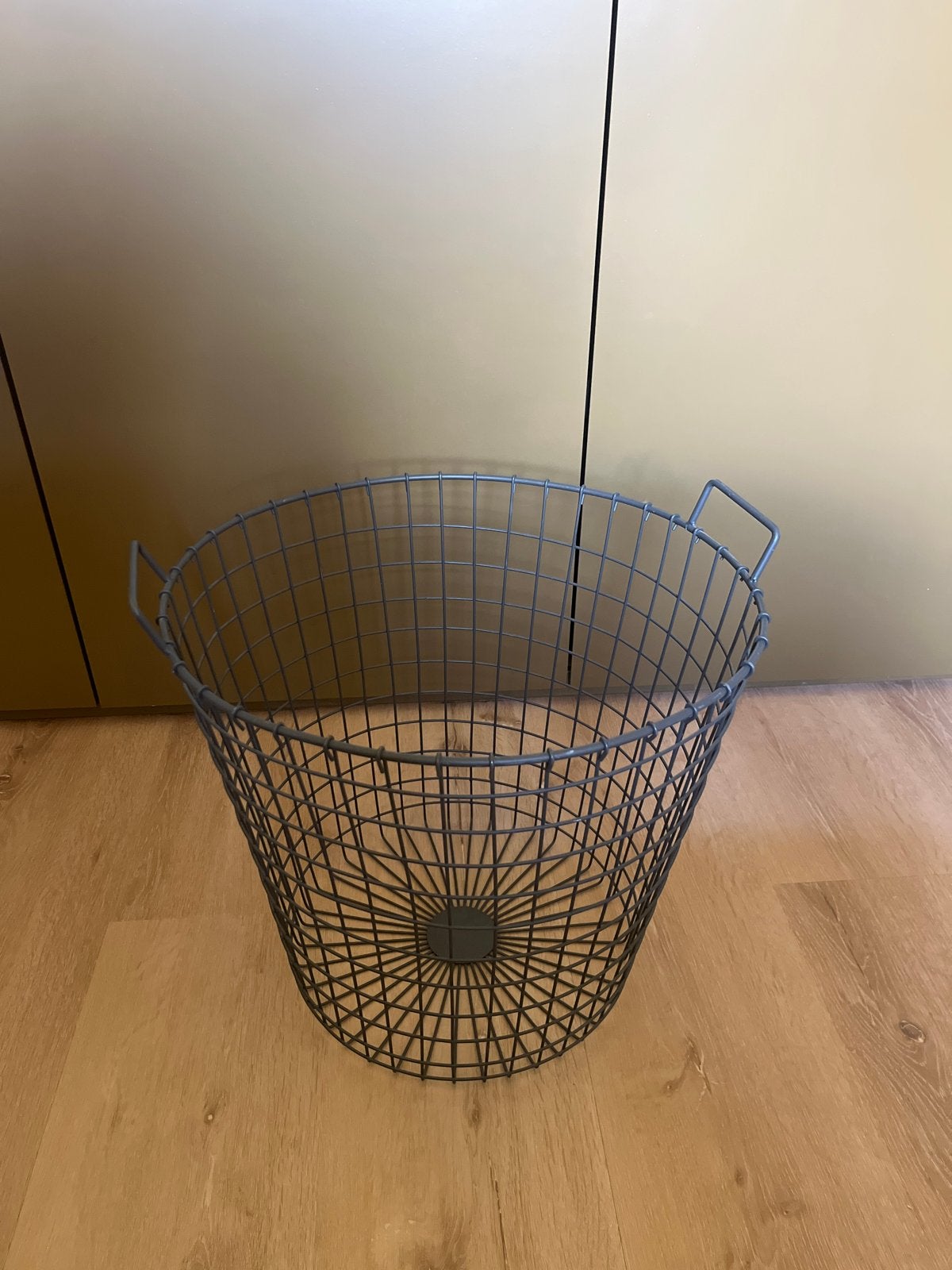 Metalen Aardappel / Opbergmand - Ø 43 cm, Hoogte 40 cm, Ophalen, Met handvatten, Mand, Rond