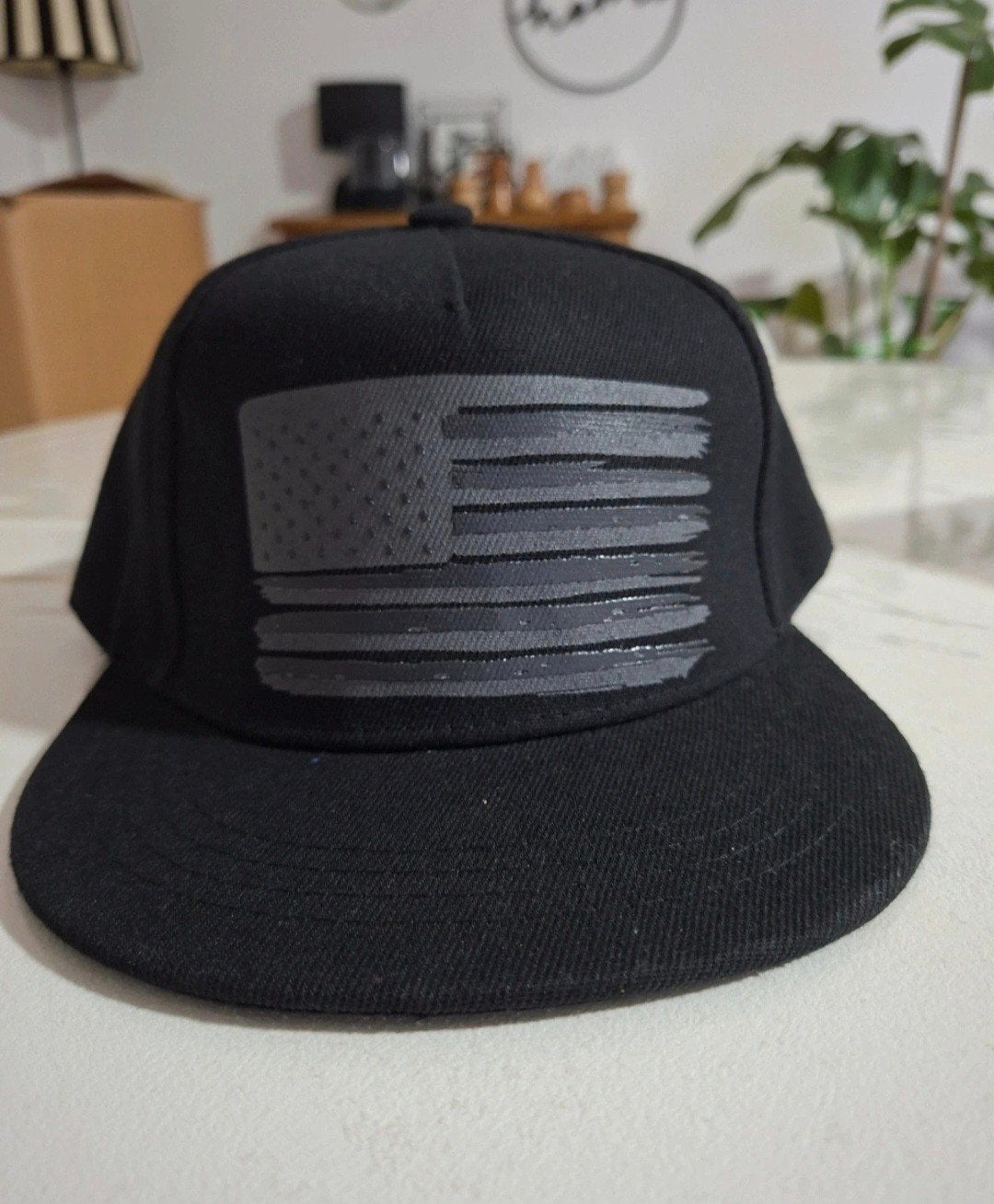 Zwarte herenpet met Amerikaanse vlag design, Kleding | Heren, Onbekend, One size fits all, Ophalen of Verzenden, Pet