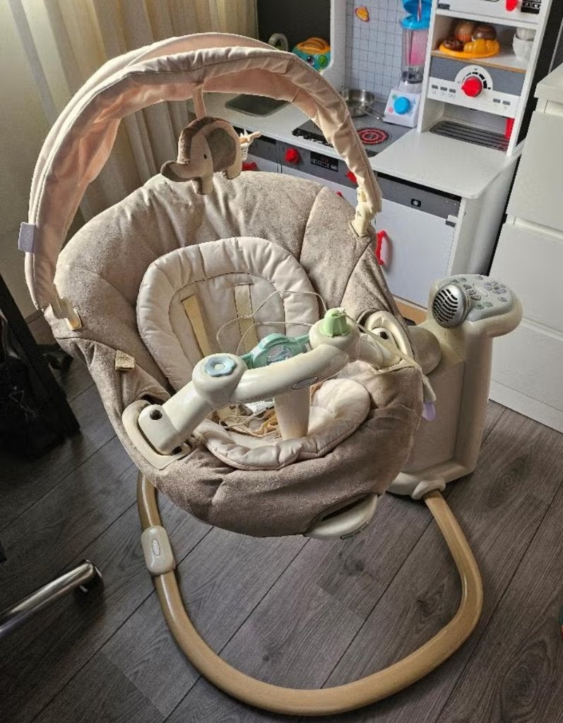 Zo goed als nieuw: Graco Sweetpeace Baby Swing Compleet, Verstelbaar, Wipstoel, Zo goed als nieuw, Ophalen