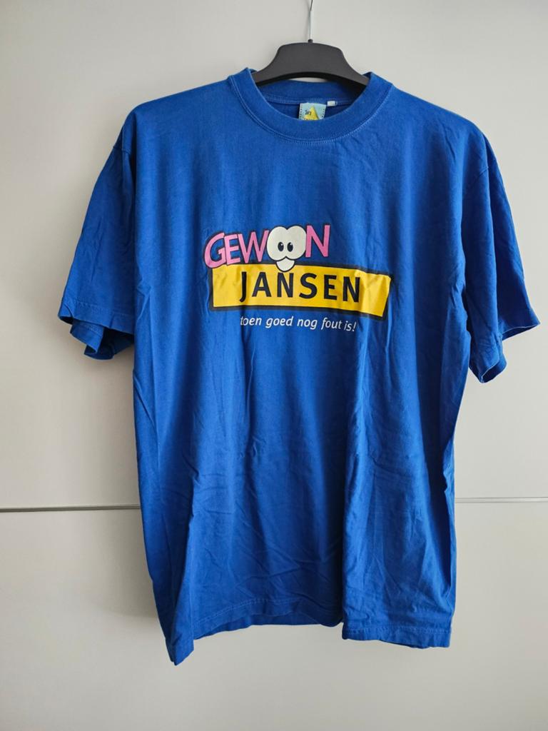 Gewoon Jansen T-shirt, Blauw, Maat 56/58 (XL), Ophalen of Verzenden, Zo goed als nieuw