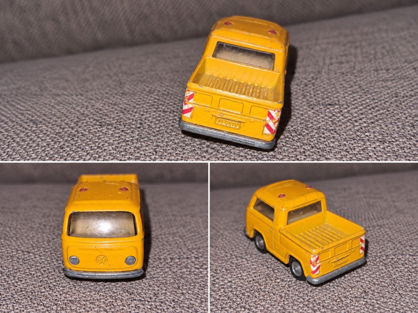 Klein vintage geel Volkswagen pick-up modelauto, Hobby en Vrije tijd, Ophalen of Verzenden, Gebruikt, Auto