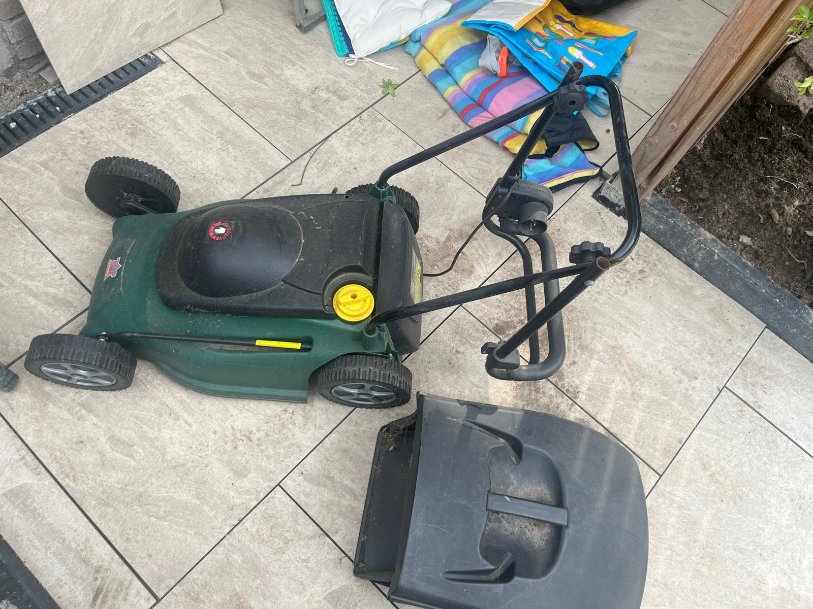 Top Craft elektrische grasmaaier 1800W, Ophalen, Cirkelmaaier, Gebruikt, Elektrische grasmaaier
