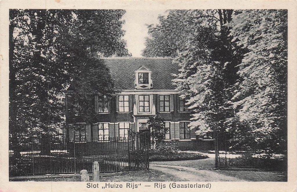 703-443-009 Slot Huize Rijs Rijs (Gaasterland), Verzenden, Voor 1920, Friesland