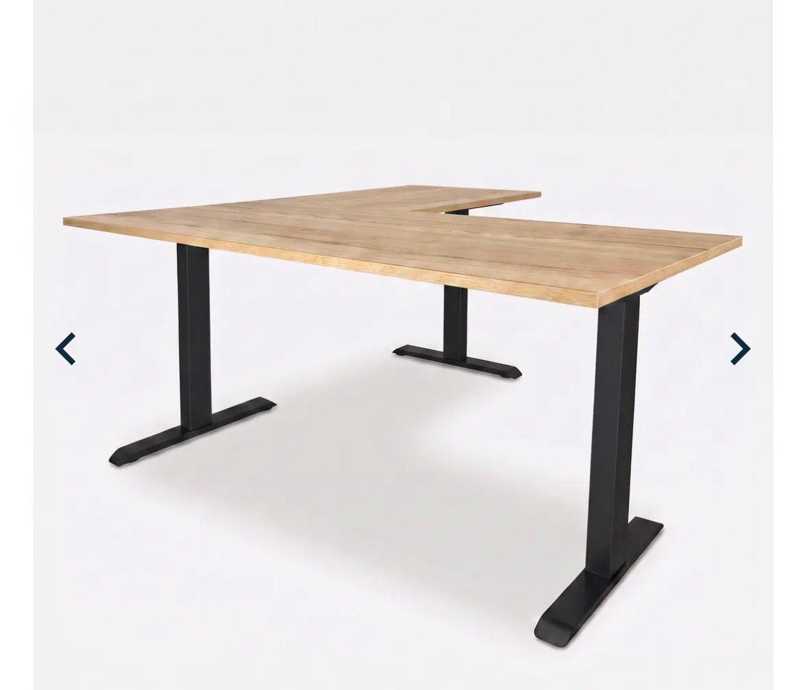 Hoek bureau lichte houtkleur 180x120, Ophalen, Gebruikt, 120 cm, 180 cm