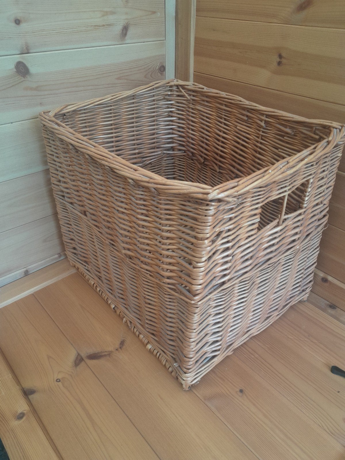 Rieten opbergmand, Overige materialen, Gebruikt, 50 tot 100 cm, 50 tot 75 cm
