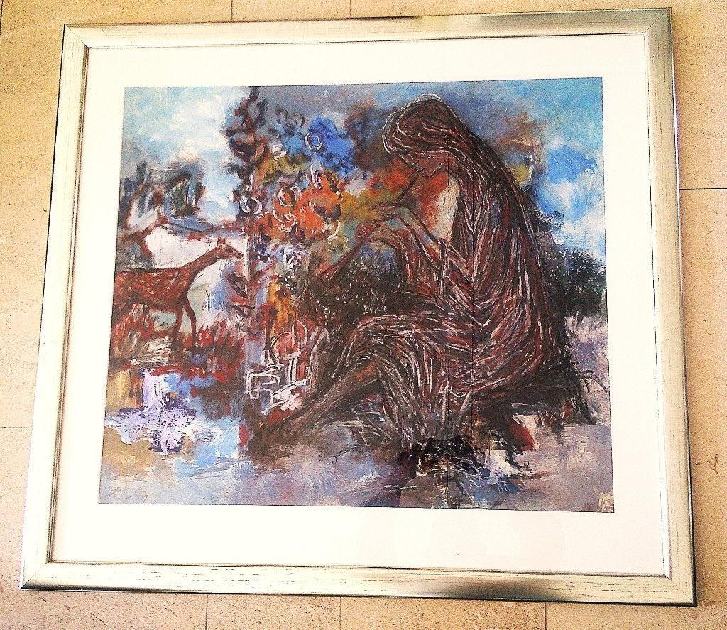 Fluitist in het bos, abstraherend - Jelle Hoogstra 1924-03, Ophalen