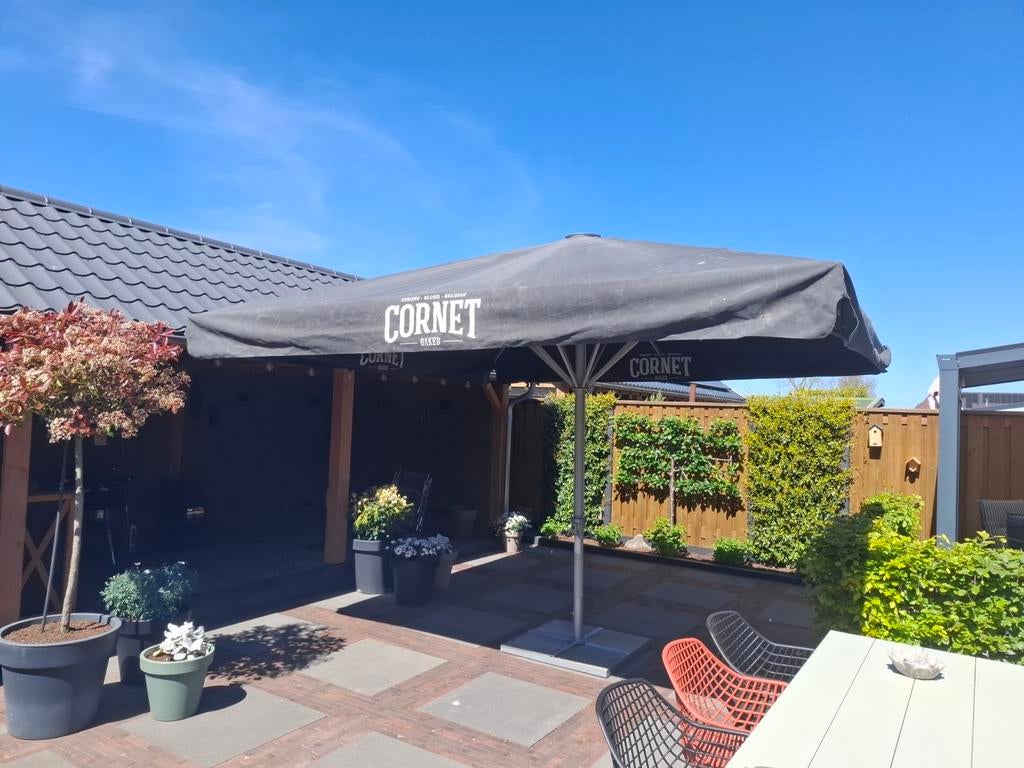 Horeca parasol 4x4 van Cornet, Tuin en Terras, Overkappingen, Ophalen of Verzenden