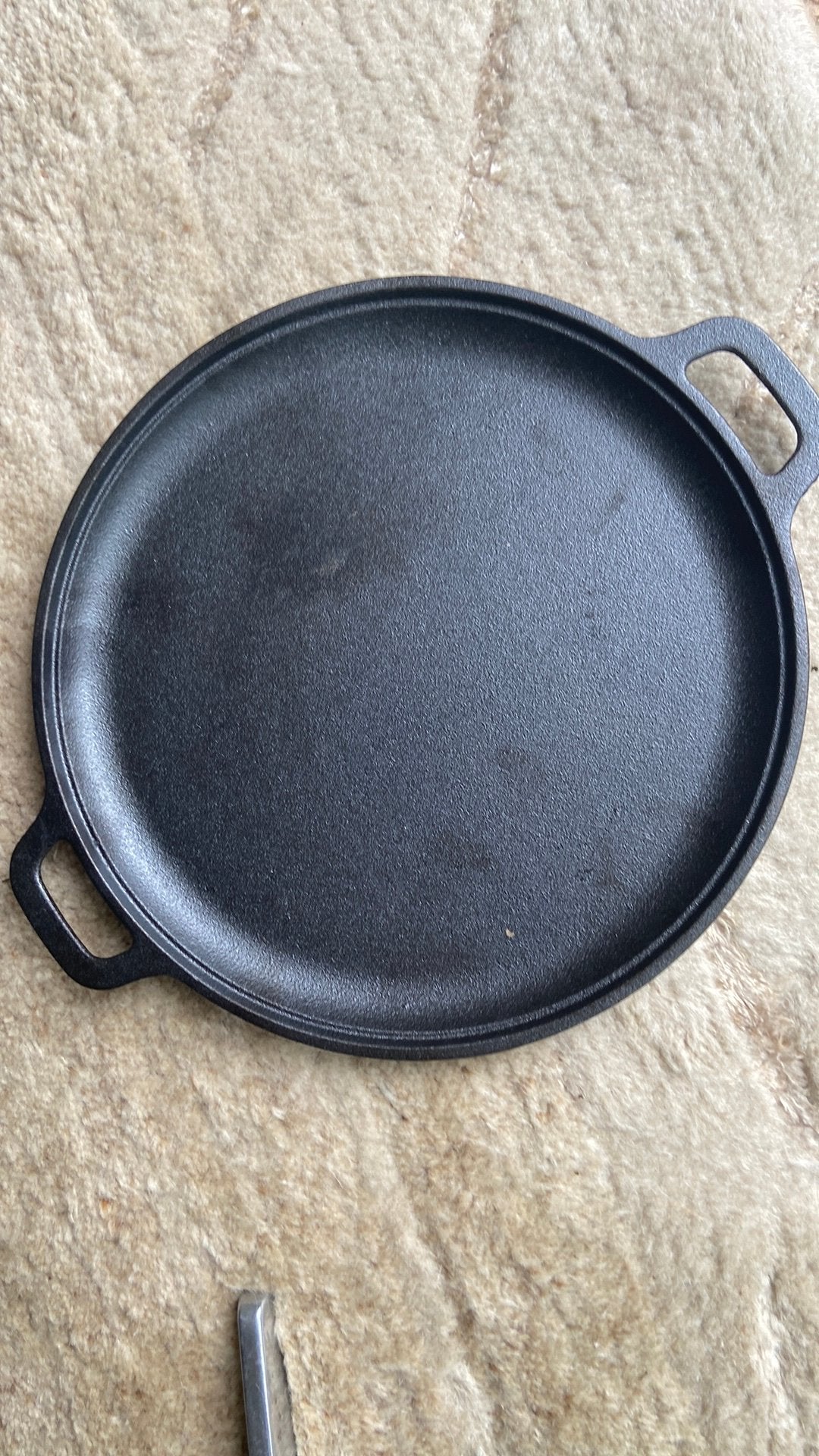 Bakplaat Gietijzer(28cm diam.)) Helemaal Nieuw!!, Ophalen of Verzenden, Zo goed als nieuw, Gietijzer