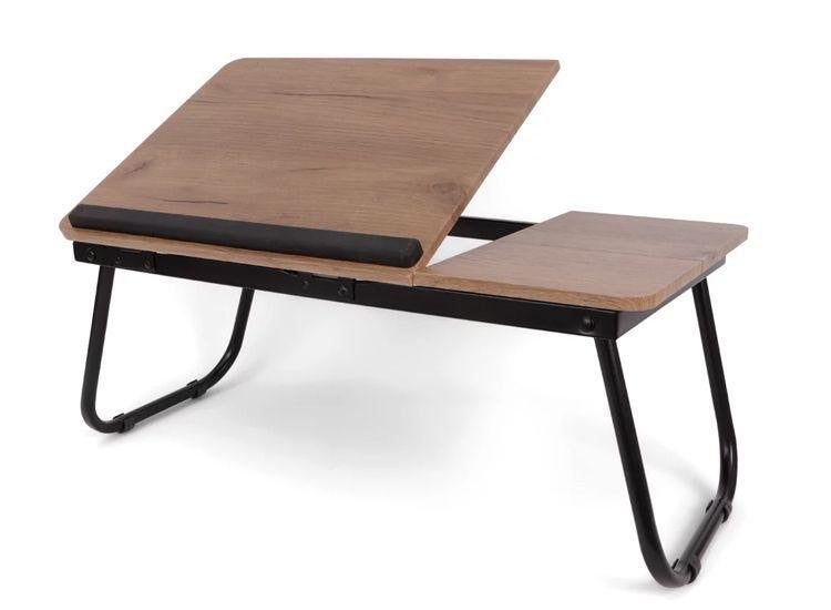 Laptoptafel desk Laptopstandaard NIEUW (hout/metaal), Ophalen of Verzenden, Nieuw, In hoogte verstelbaar