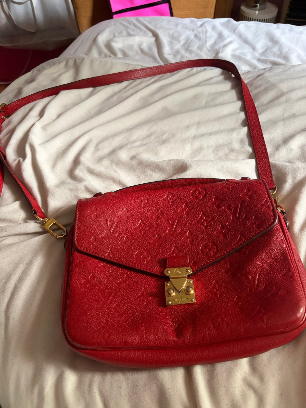 Originele Louis Vuitton Pochette Métis - Rood, Ophalen of Verzenden, Gebruikt, Rood, Schoudertasje