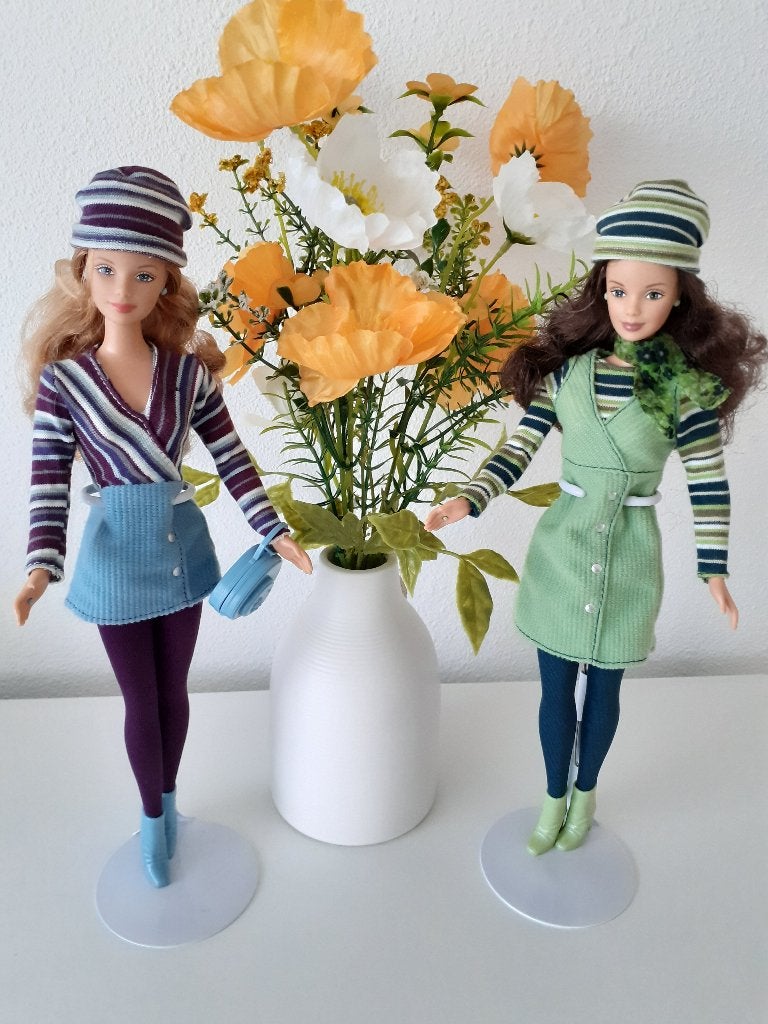 Barbies TNT en BL "Corduroy Cool Blue en Cool Green" (1999), Verzamelen, Ophalen of Verzenden, Zo goed als nieuw, Pop