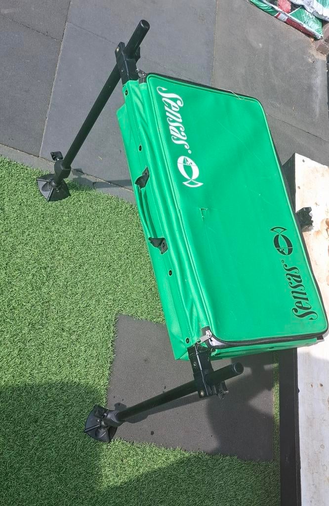 Sensas zijtafel met 25mm telescopische poten, afsluitbaar, Watersport en Boten, Ophalen, Gebruikt, Koffer of Tas
