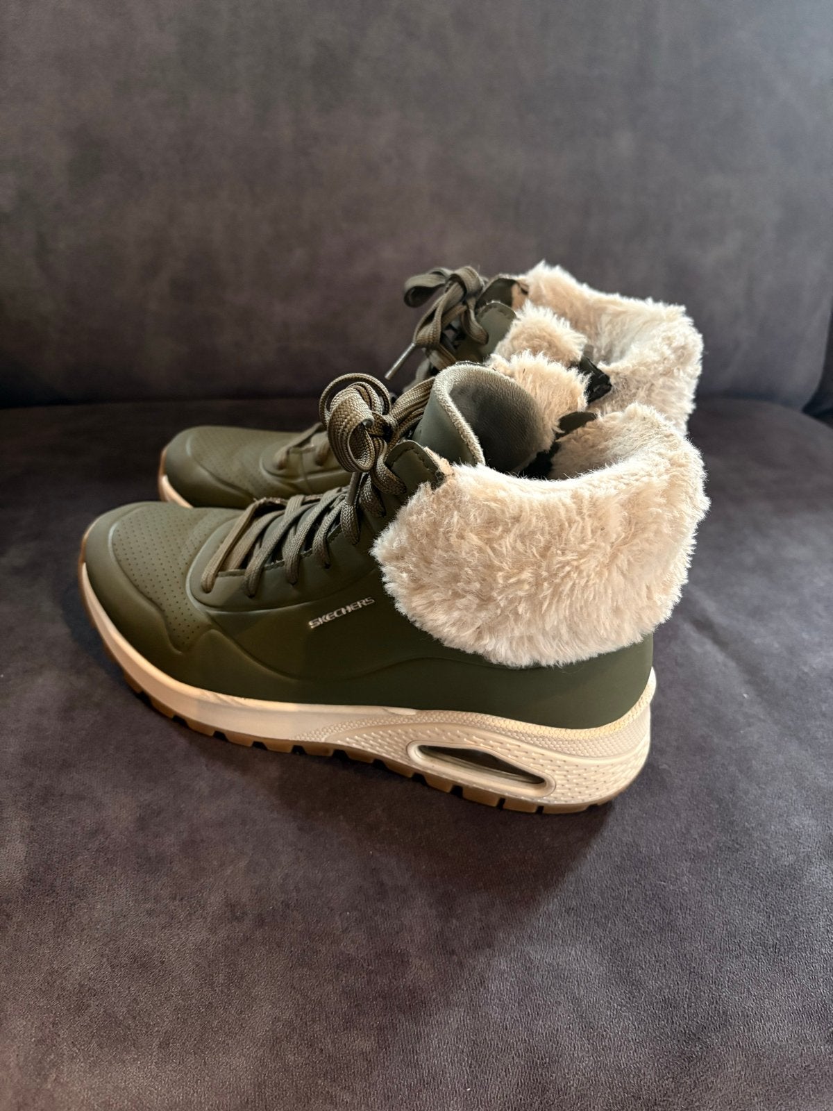 Skechers Uno Rugged - Fall Air Dames Laarzen - Groen, Lage of Enkellaarzen, Ophalen of Verzenden, Gedragen, Groen