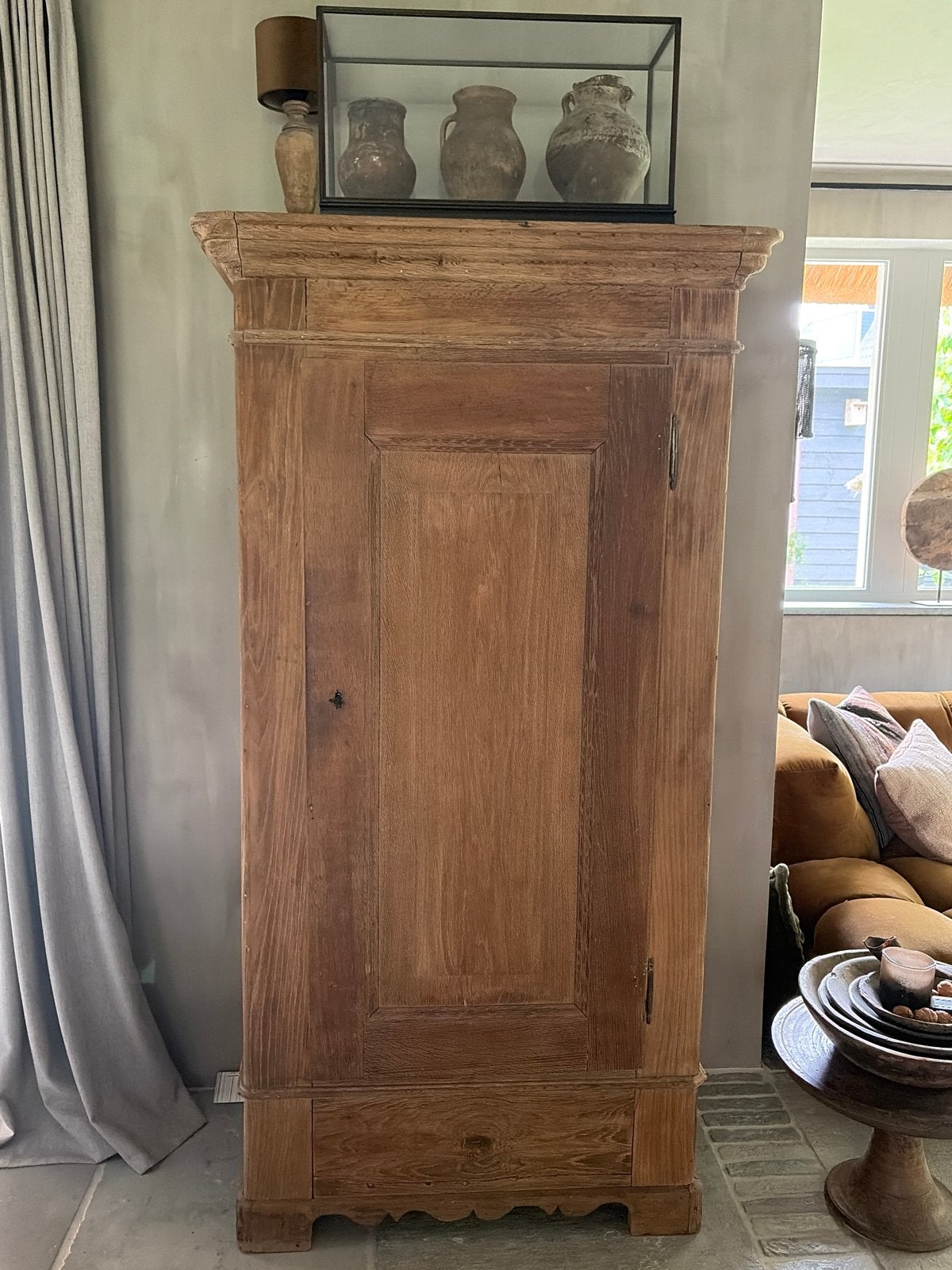 Antieke houten kast - massief eiken, Antiek en Kunst, Ophalen of Verzenden