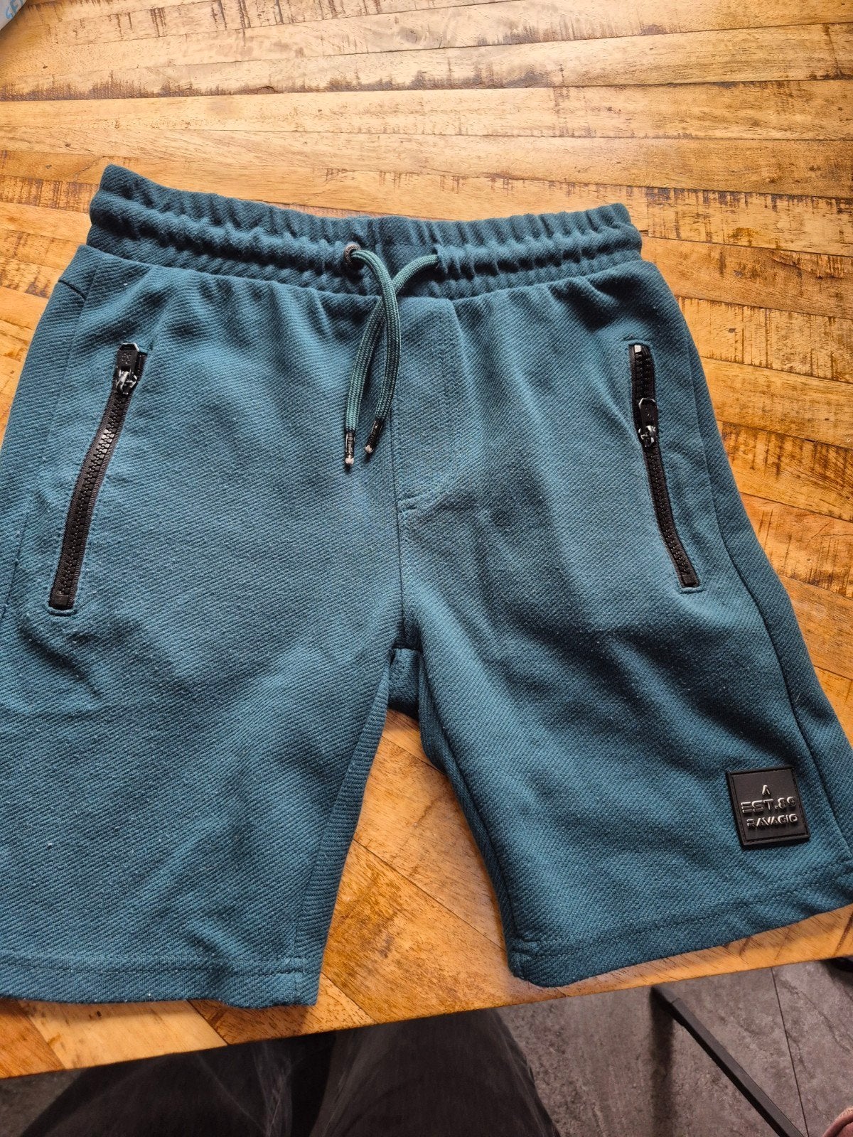 Ravagio korte broek maat 140/146 petrol kleur, Kinderen en Baby's, Broek, Gebruikt, Ophalen of Verzenden, Jongen