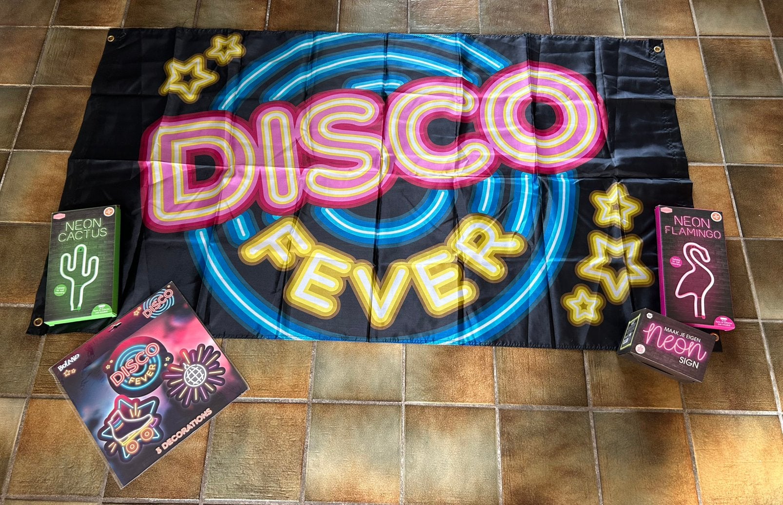 Disco/ neon versiering, Ophalen, Zo goed als nieuw, Versiering, Overige