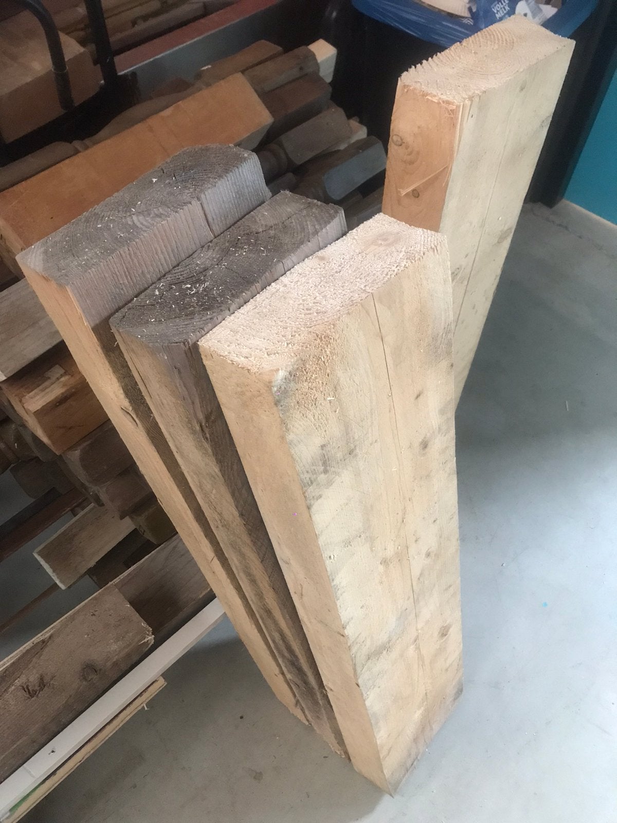 Balken/gordingen korte stukken, Doe-het-zelf en Verbouw, Hout en Planken, Ophalen of Verzenden, Zo goed als nieuw, Balk, Vuren