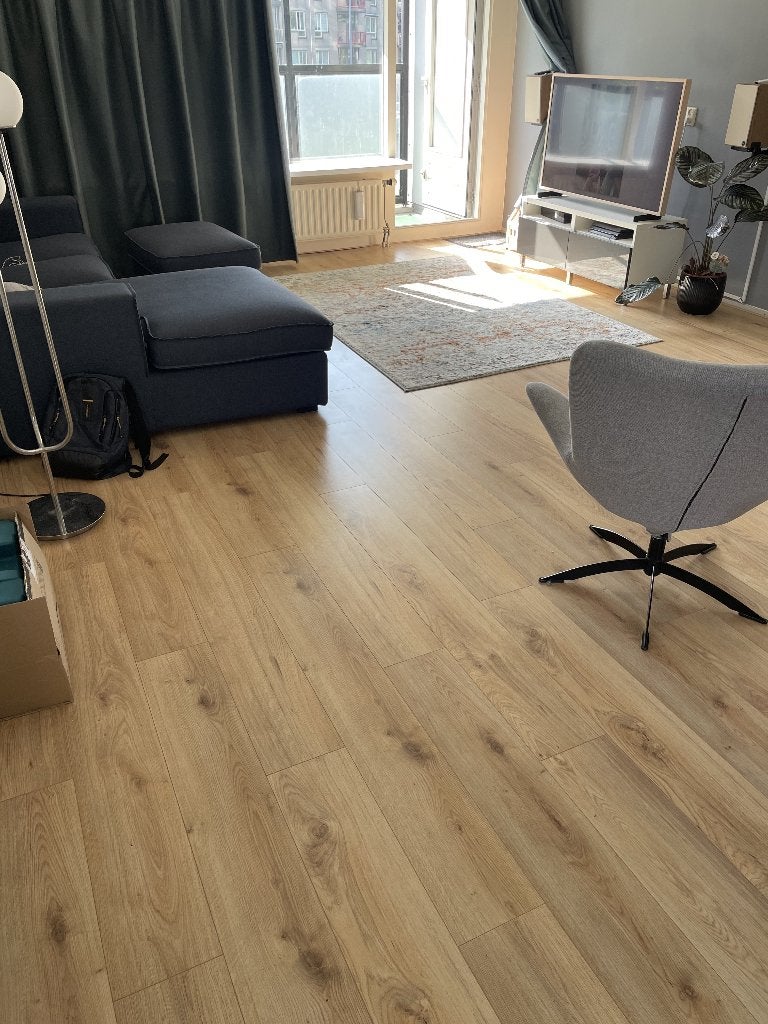 Laminaatvloer in uitstekende staat, Ophalen, Gebruikt, 50 tot 150 cm, 10 m² of meer