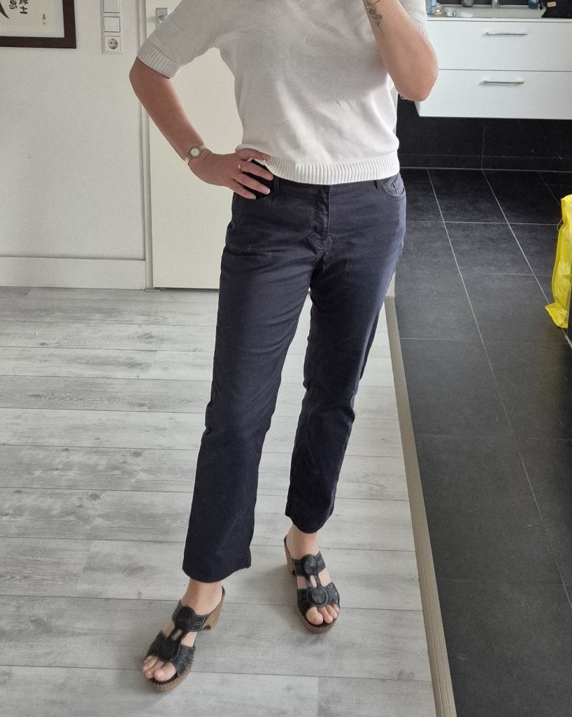 Brax Style Mary broek • donkerblauw • als nieuw • maat 40K, Maat 38/40 (M), Blauw, Zo goed als nieuw, Lang