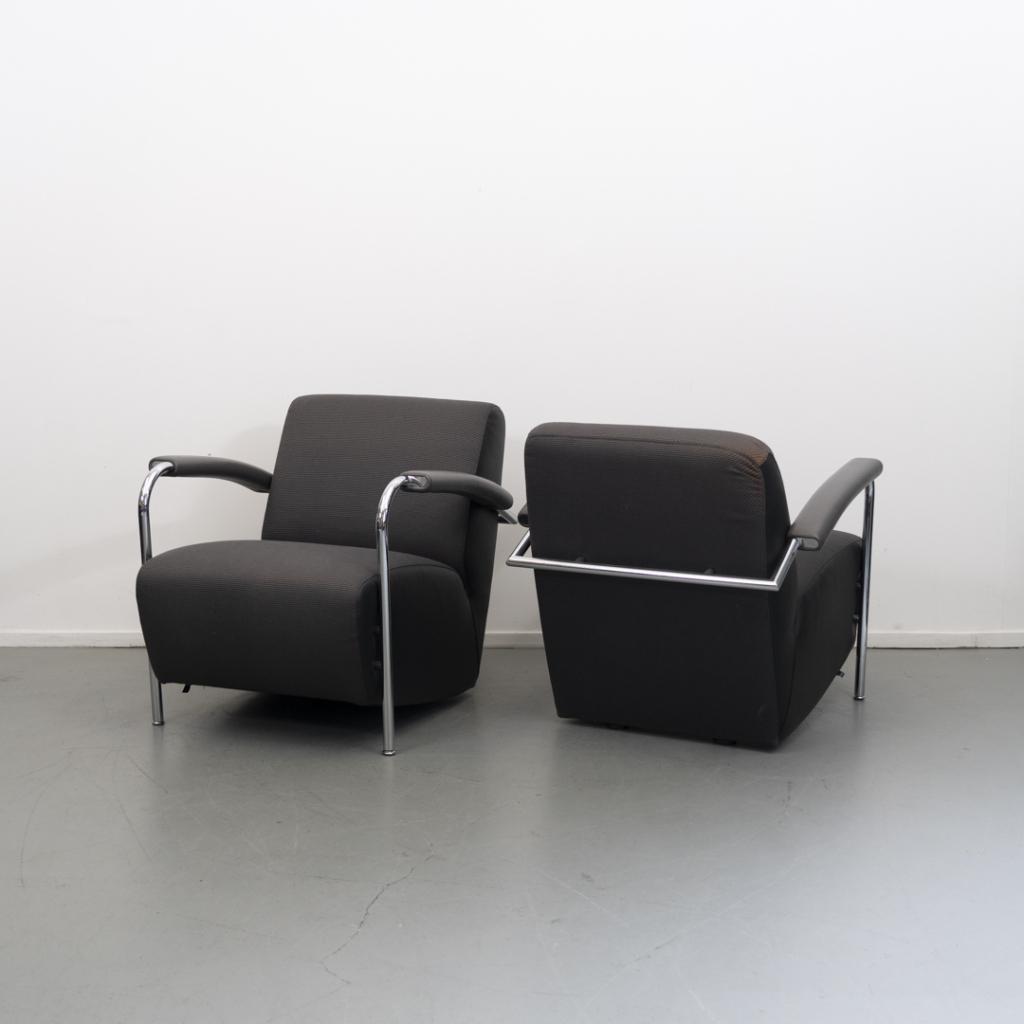 2x Leolux Scylla Antraciet Grijze Stof, Huis en Inrichting, Fauteuils, Niet ingevuld, Niet ingevuld, Ophalen of Verzenden, Zo goed als nieuw