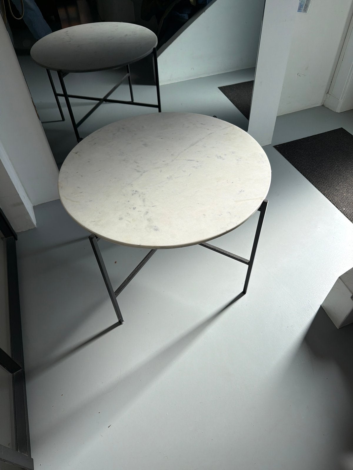 Ronde marmeren bijzettafel - Ø 62 cm, Ophalen, Gebruikt, Rond, Overige materialen
