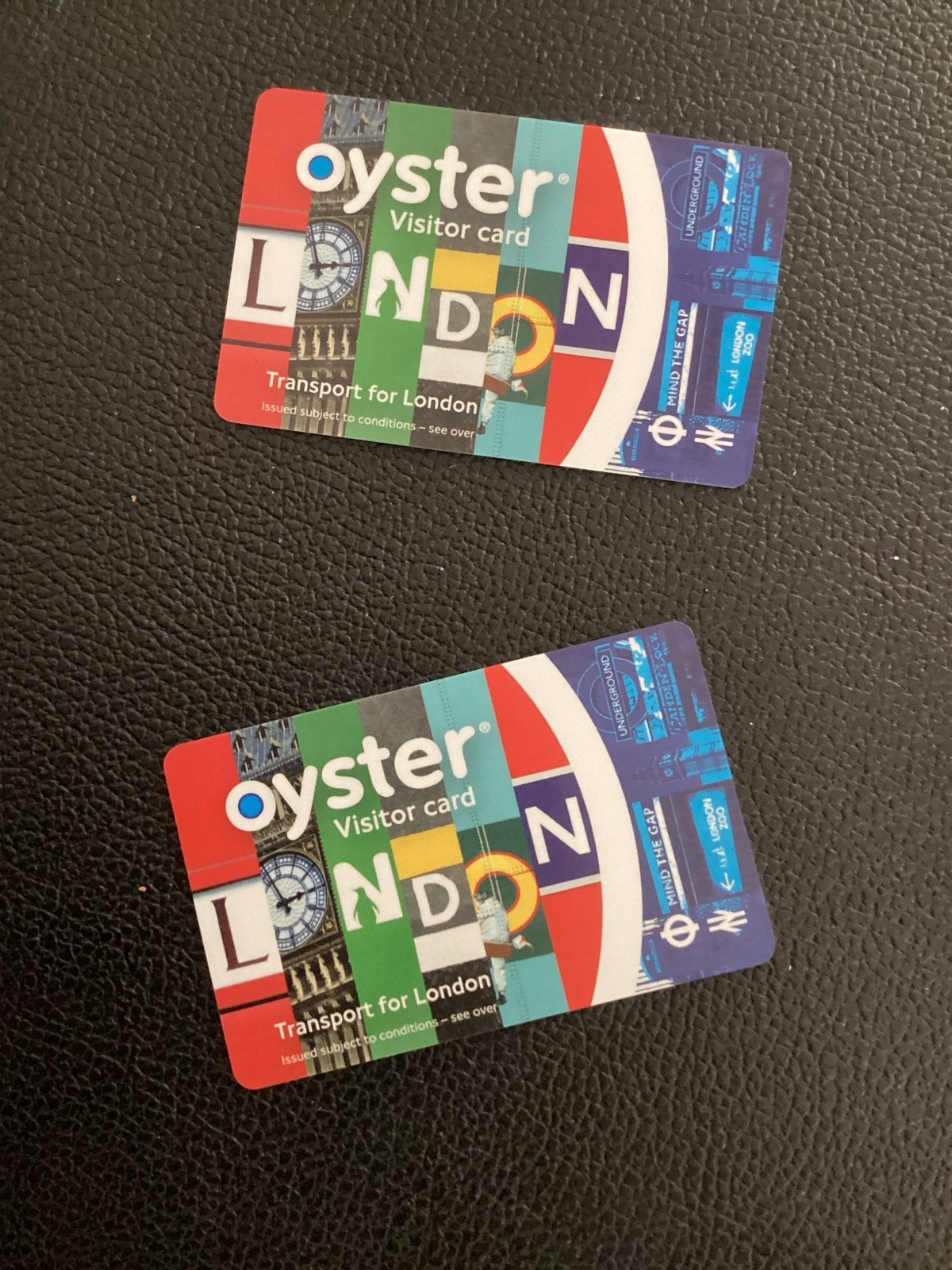2 x Visitor Oystercard, Tickets en Kaartjes, Twee personen, Bus, Metro of Tram, Buitenland, Algemeen kaartje
