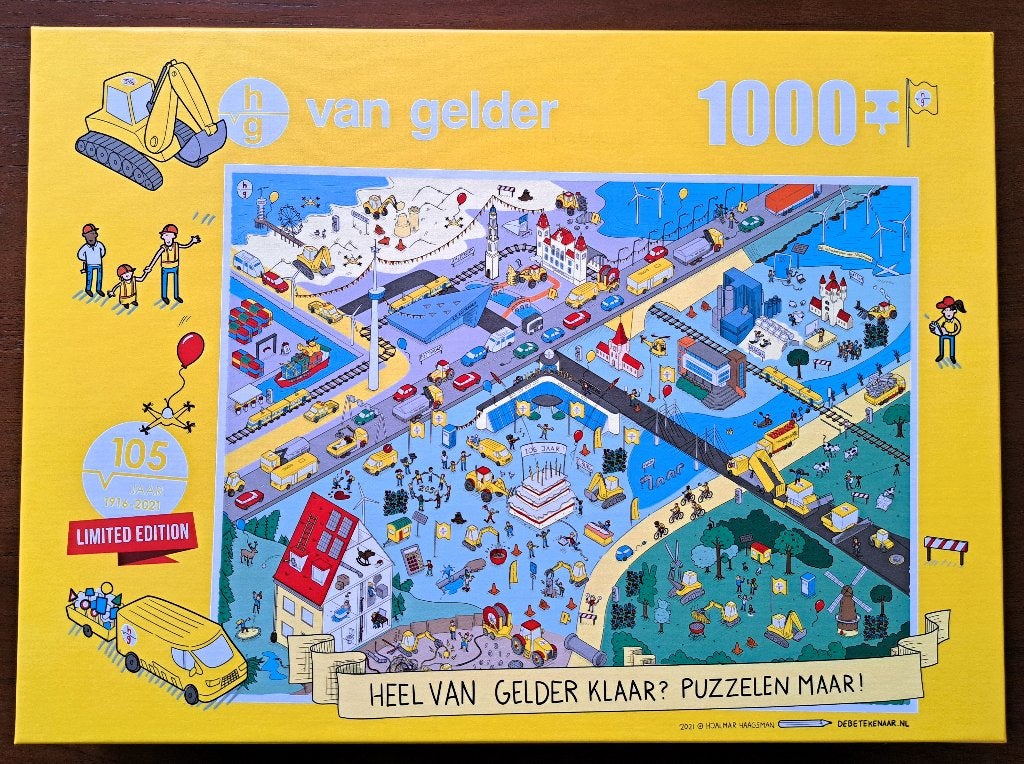 Leuke Comic Bedrijven puzzel 1000 stukjes Limited Edition, Ophalen, 500 t/m 1500 stukjes, Zo goed als nieuw, Legpuzzel