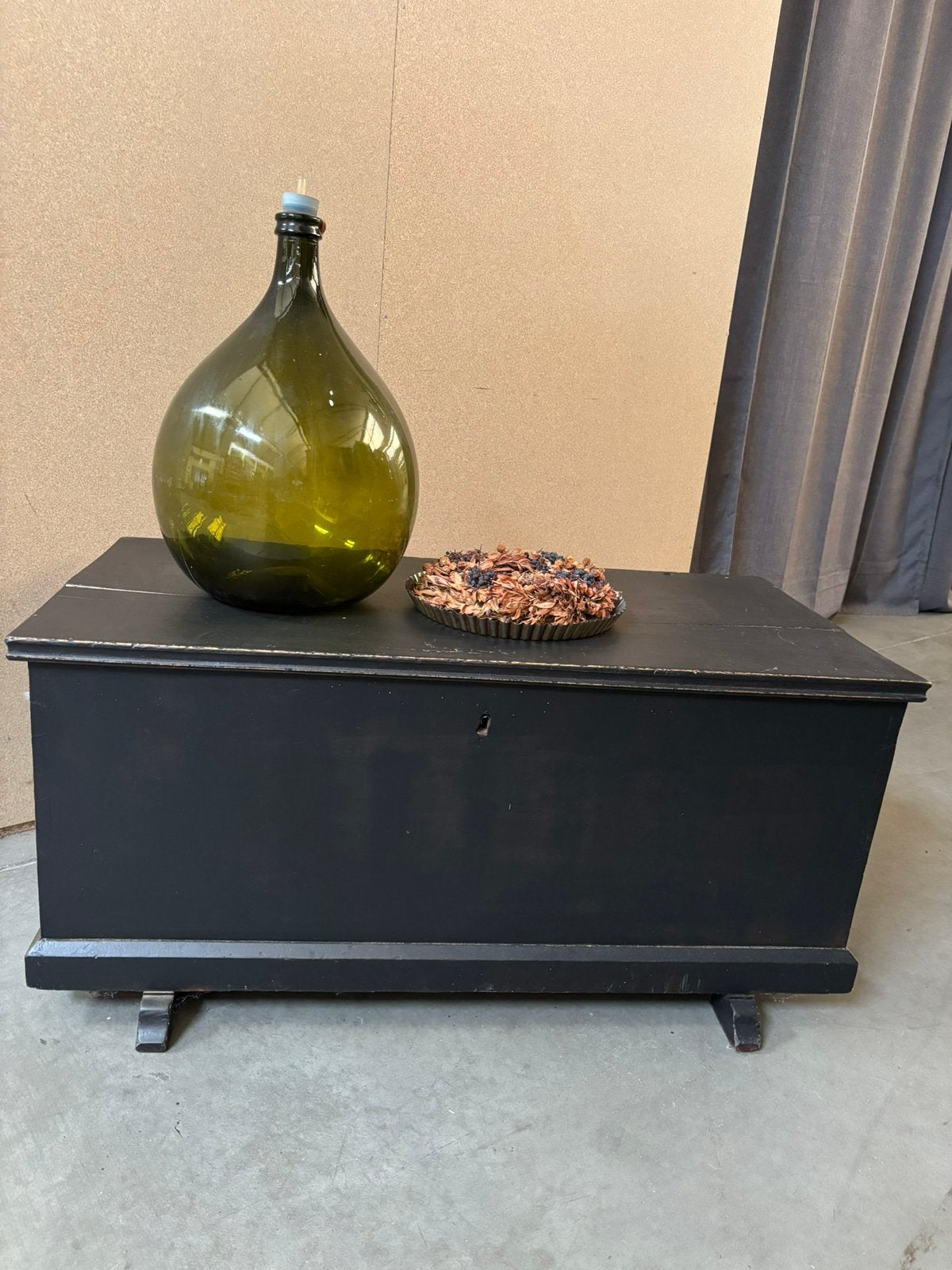 Antiek brocante houten kist / dekenkist, Huis en Inrichting, Ophalen, 50 – 75, Studio Larilo, 50 tot 100 cm