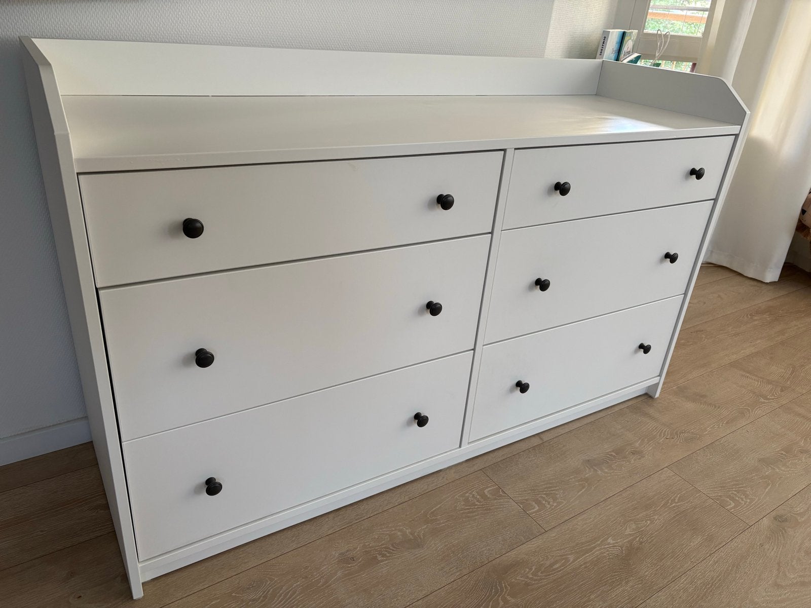 Commode / verschoontafel wit - 6 lades - veel opbergruimte, Gebruikt, 50 tot 70 cm, 100 cm of meer, Opstaande rand
