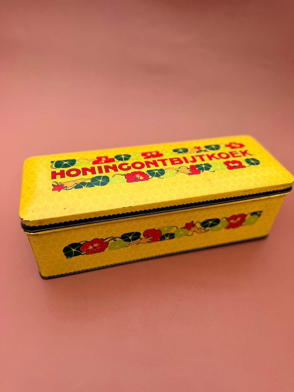 Vintage Verkade Honingontbijtkoek Blik (Jaren 50), Verzamelen, Ophalen of Verzenden, Zo goed als nieuw, Koek(jes), Verkade