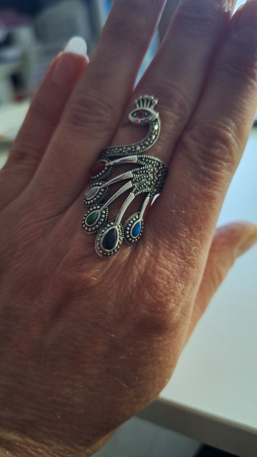 Ring vogel verstelbaar, Ophalen, Zilver, Zilver, Dame