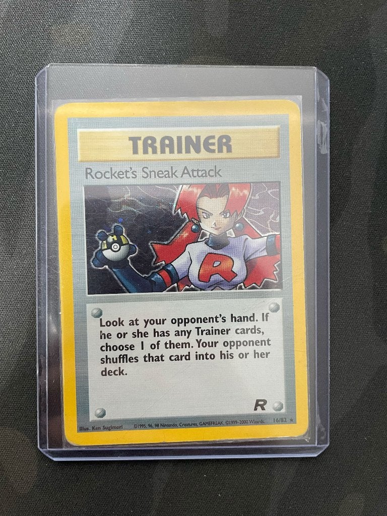 Rocket's Sneak Attack (TR 16) - Holo kaart - Poor, Ophalen of Verzenden, Gebruikt, Losse kaart, Foil