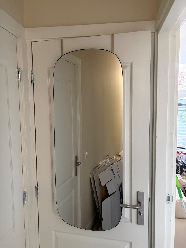 Hangend deur spiegel, Ophalen, Minder dan 50 cm, Zo goed als nieuw, Minder dan 100 cm