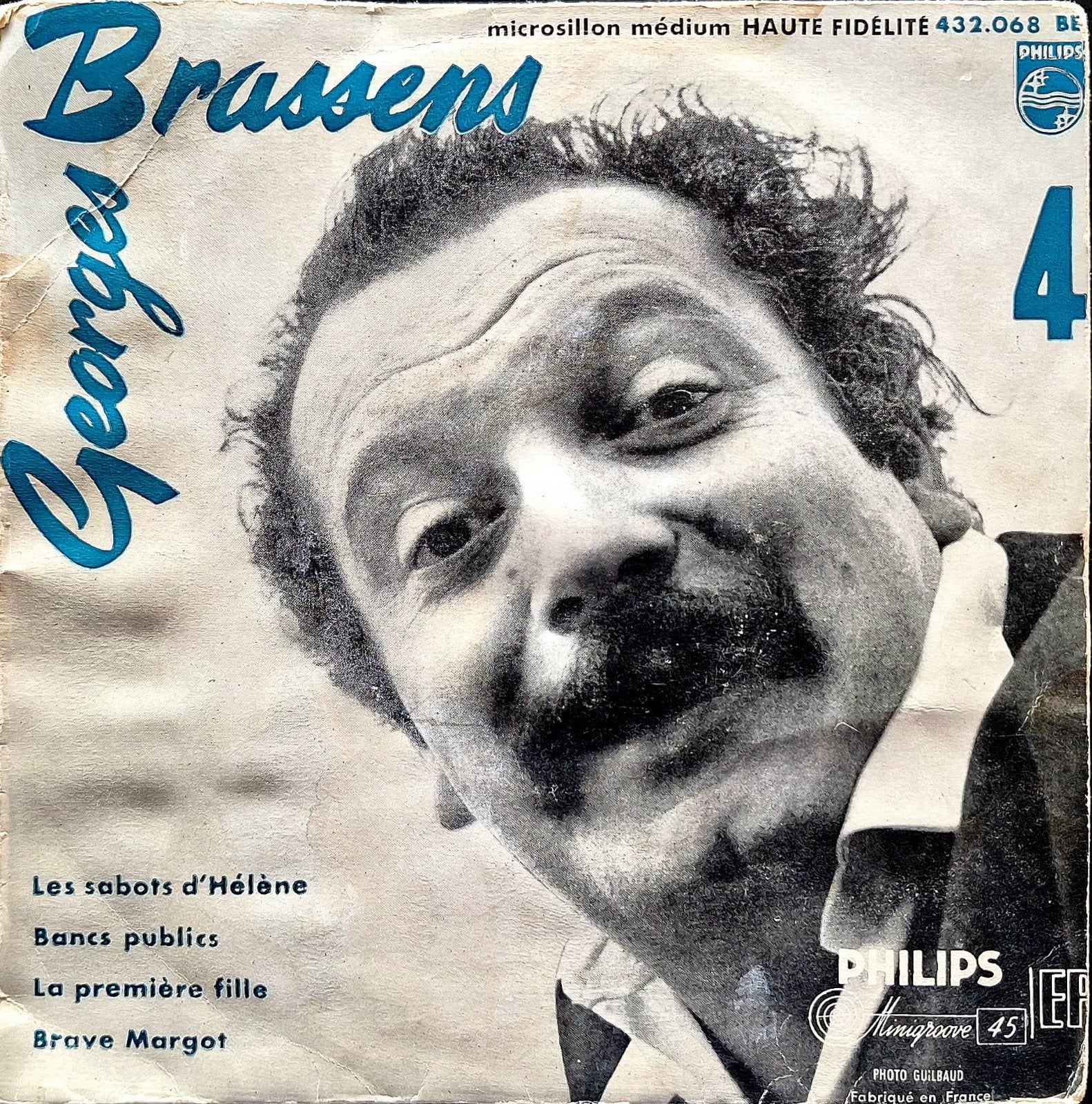 7"-EP/SINGLE  GEORGES BRASSENS - Bancs Publis/Brave Margot, Ophalen of Verzenden, Gebruikt