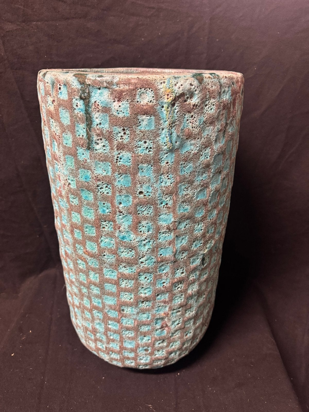 Grote Keramieken Bloempot - Jade Turquoise Stijl - 55 cm, Ophalen, Zo goed als nieuw, Rond, Overige materialen