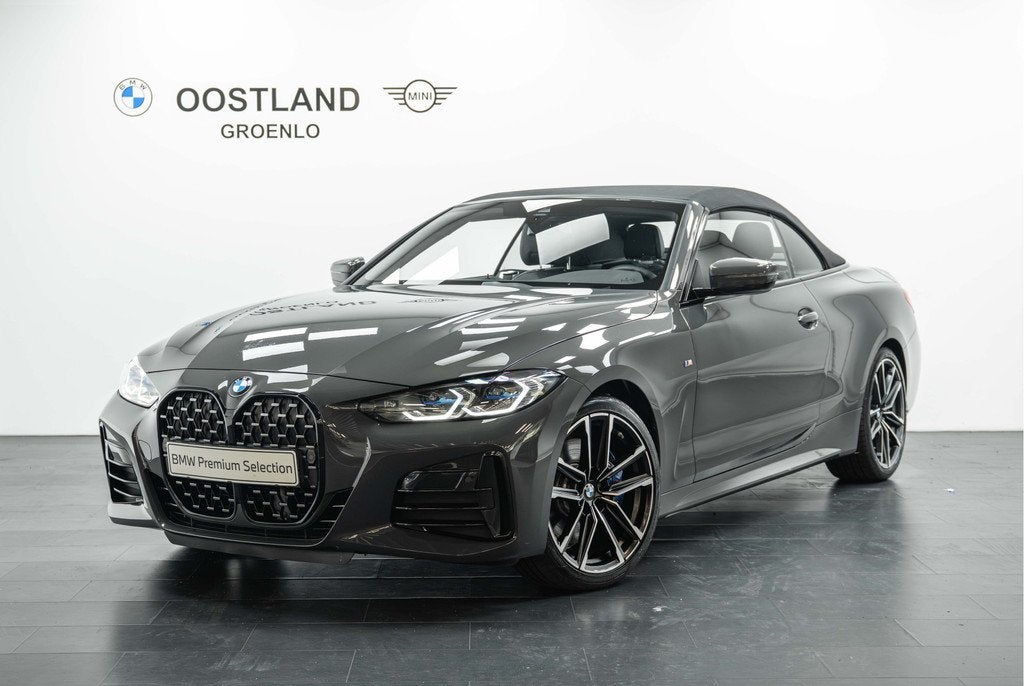 BMW 4 Serie Cabrio M440i Automaat / Laserlight / Harman Kard, Auto's, BMW, Achterwielaandrijving, Gebruikt, Zwart, 4-Serie