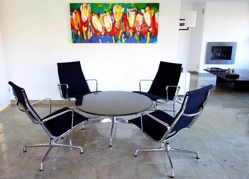 Eames EA115 set, Ophalen, Mid Century Classic, Zwart, Zo goed als nieuw