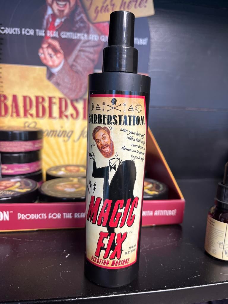 Barberstation Magic Fix Haarspray 250ml, Ophalen of Verzenden, Nieuw, Gel, Wax, Haarlak of Mousse