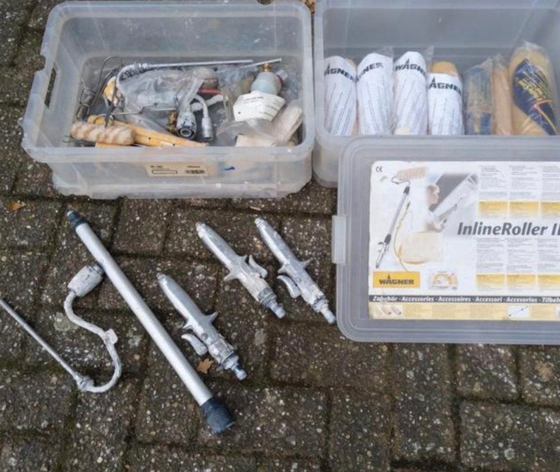 Wagner InlineRoller II en accessoires, Doe-het-zelf en Verbouw, Schildersmaterialen, Ophalen of Verzenden, Gebruikt, Verfroller