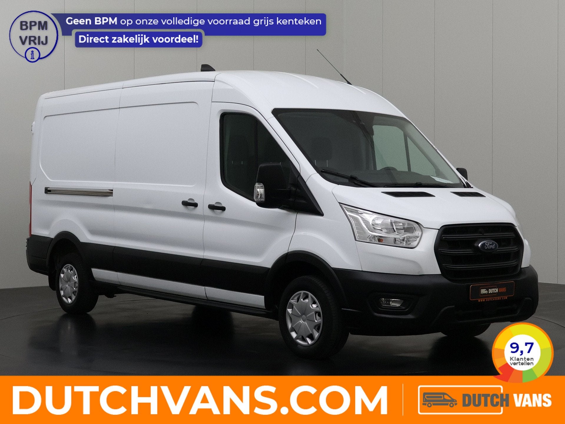 Ford Transit 2.0TDCi 130PK L3H2 | 2023 | Euro 6 | Airco | Cr, Voorwielaandrijving, Stof, Gebruikt, 4 cilinders