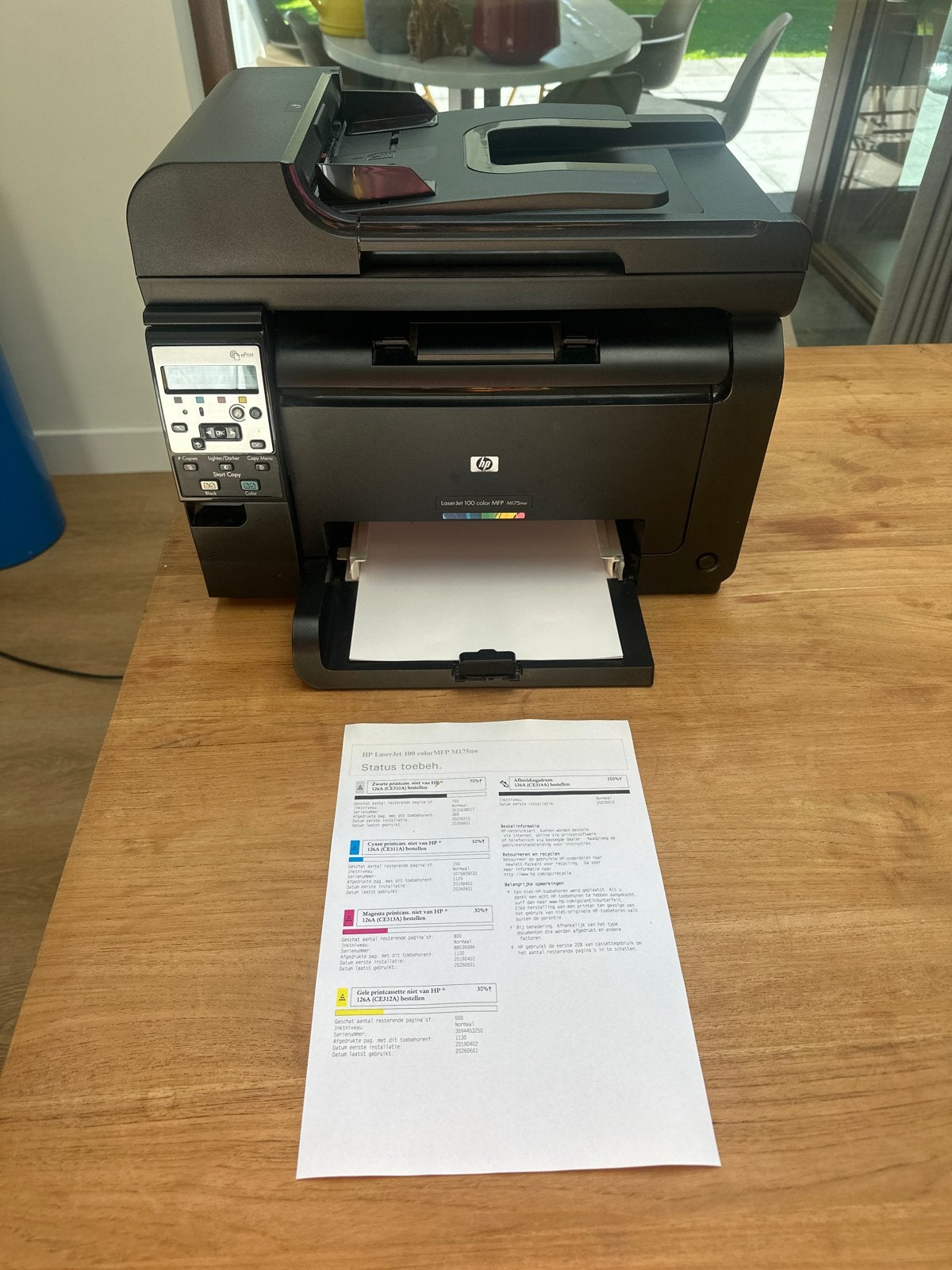 Printer- HP LaserJet 100 colorMFP M175nw All-in-One Printer, Gebruikt, All-in-one, Kleur printen, Ophalen of Verzenden