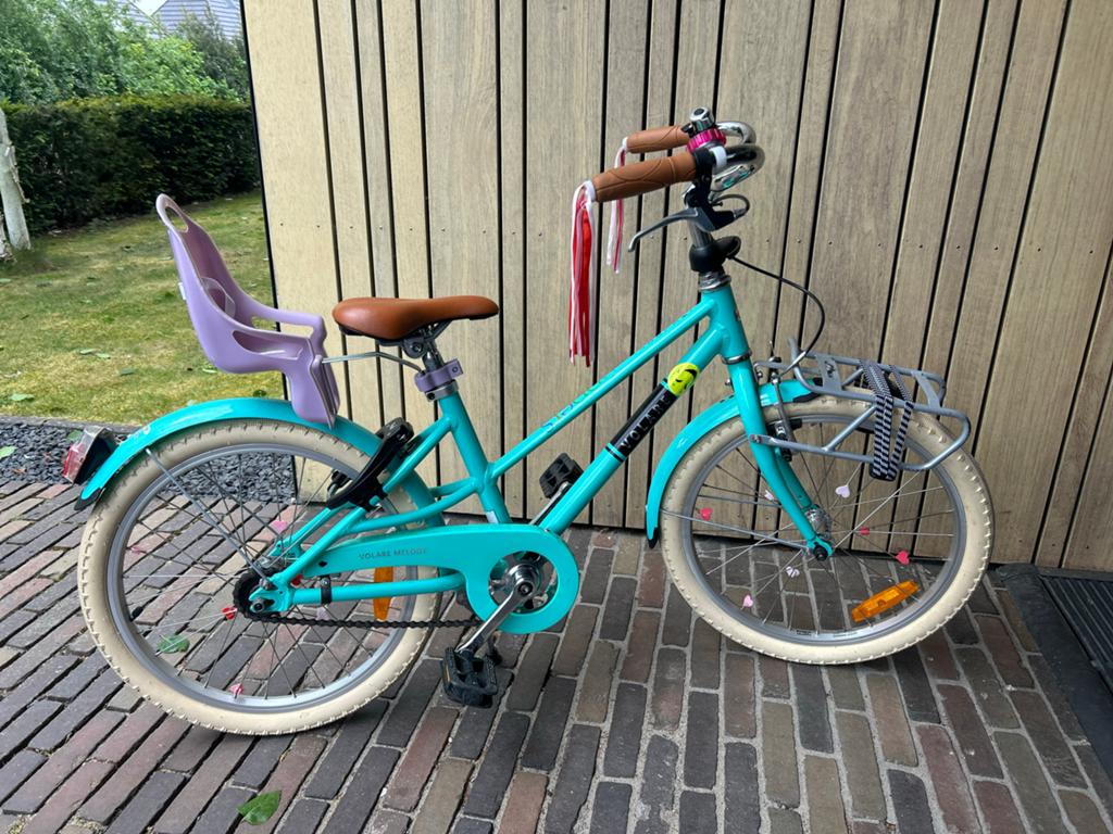 Volare Melody Kinderfiets - 20 inch - Turquoise, Fietsen en Brommers, Fietsen | Meisjes, Zo goed als nieuw, 20 inch, Handrem, Terugtraprem