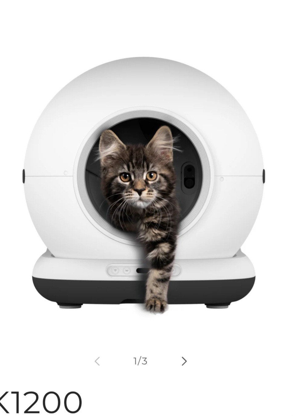 Kattenbak k1200, Ophalen