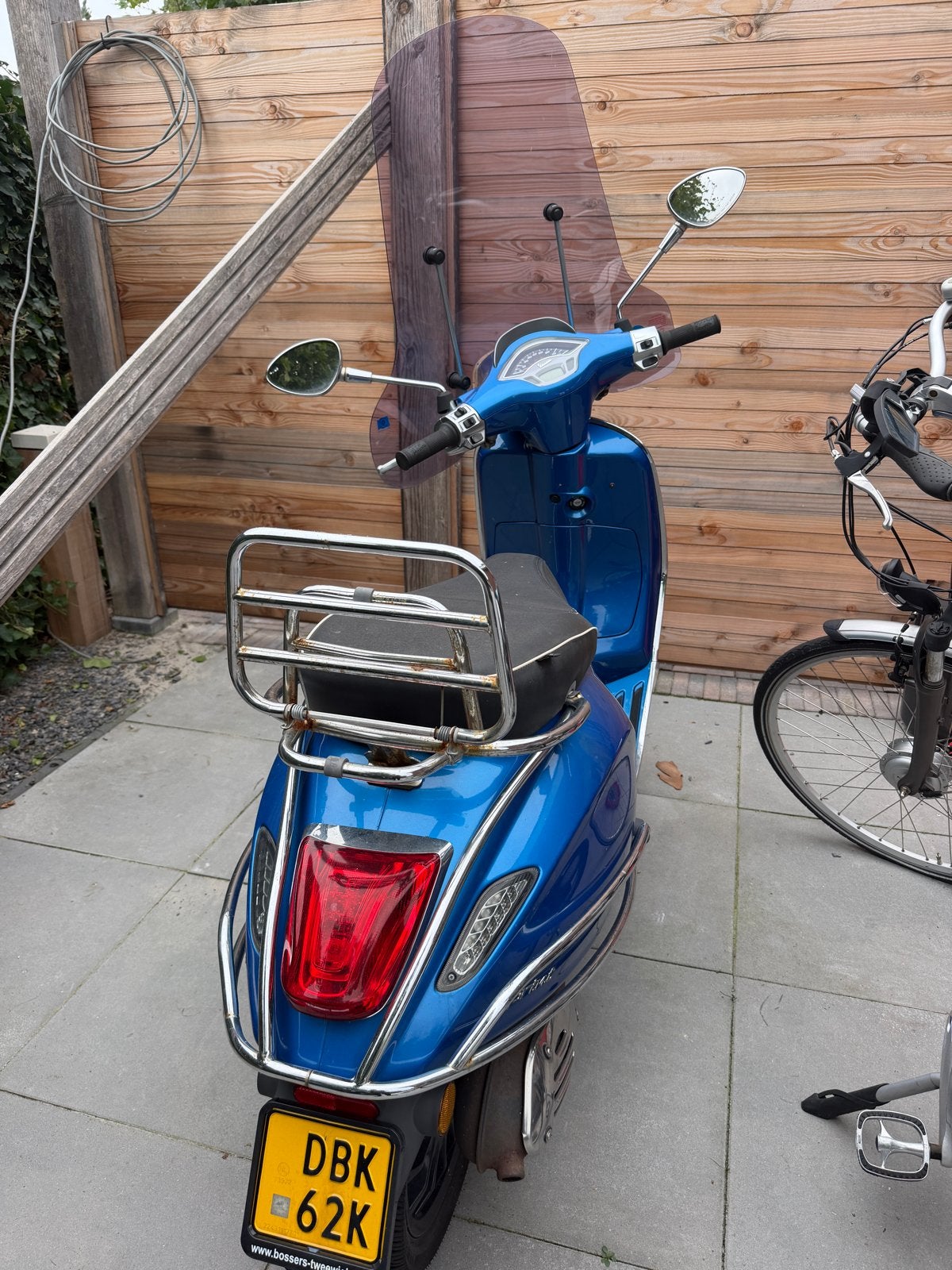 Vespa Sprint - Geel Kenteken - Blauw, Ophalen, Gebruikt, Overige modellen, Maximaal 45 km/u