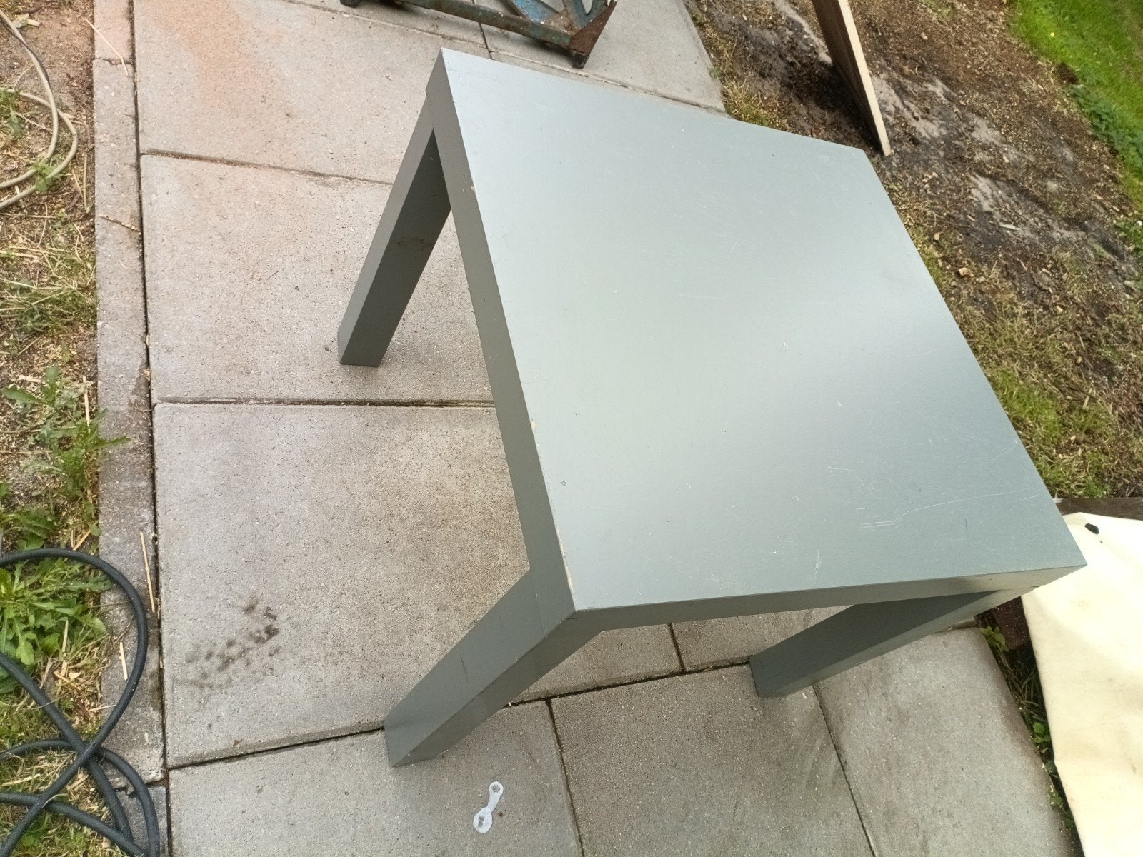 IKEA Bijzettafel 55x55x45 cm, grijs, Minder dan 45 cm, Minder dan 55 cm, Gebruikt, Vierkant