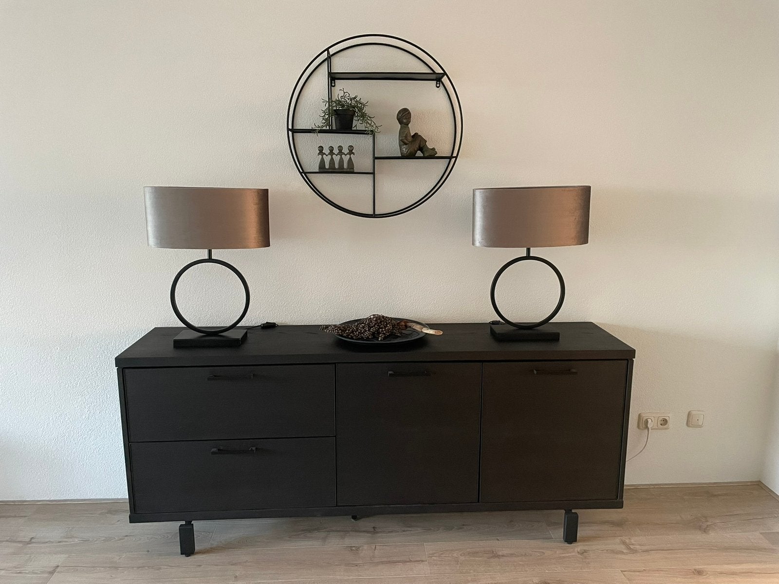 Dressoir Ridgefield Henders & Hazel 190cm Castle Antraciet, Ophalen, Modern, landelijk of industerieel, 150 tot 200 cm, Zo goed als nieuw